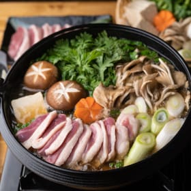 野菜出汁の合鴨鍋