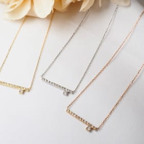 0.18ctラインダイヤモンドネックレス