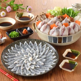 まふぐ刺身、ふぐちりセット（3～4人前）