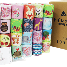 あんしんトイレットペーパー「彩り」シングル１００個【障がい者支援】