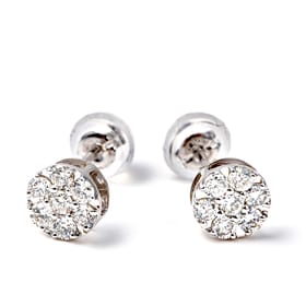 プラチナ900 ダイヤ ピアス DIA トータル 0.4CT