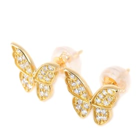 K18 ダイヤ 蝶々 ピアス トータル0.2ＣＴ