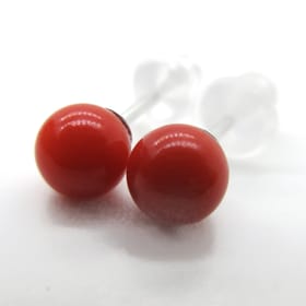 赤珊瑚のピアス