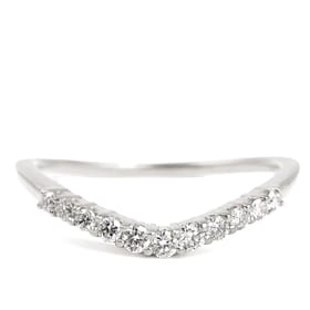 プラチナ　ダイヤ　0.2ＣＴ　ウェーブリング