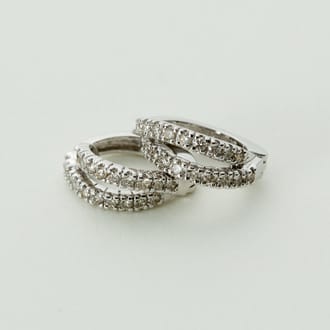 K18WG ピアリング LE995 0.40ct