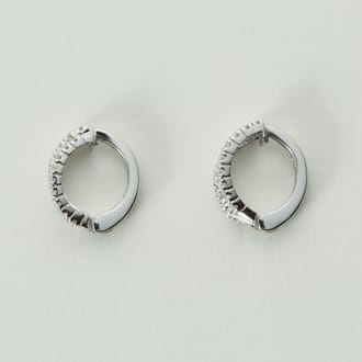 K18WG ピアリング LE995 0.40ct