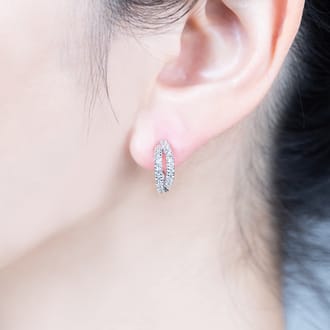 K18WG ピアリング LE995 0.40ct