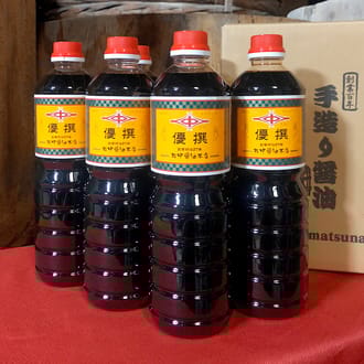 【九州・小倉・あまくち醤油】優撰（こいくち醤油）1.0Ｌ×6本セット