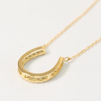0.30ct　馬蹄モチーフダイヤモンドペンダント