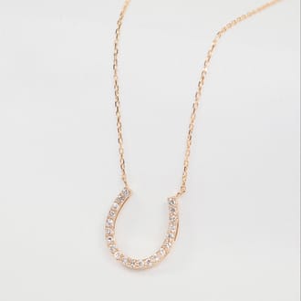 0.30ct　馬蹄モチーフダイヤモンドペンダント