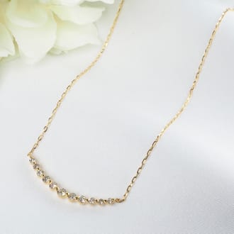 0.50ctグラデーションダイヤモンド ラインネックレス
