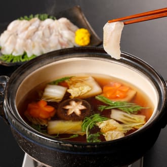 出汁つゆで食べるのどぐろしゃぶしゃぶ