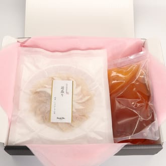 出汁つゆで食べるクエしゃぶしゃぶ