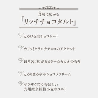 ５層で味わう大人のリッチチョコタルト18㎝