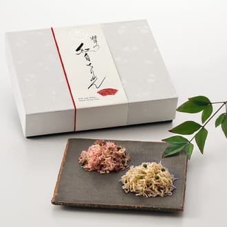 料亭のご馳走「紅白ちりめん」