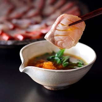 料亭のぶりしゃぶ鍋