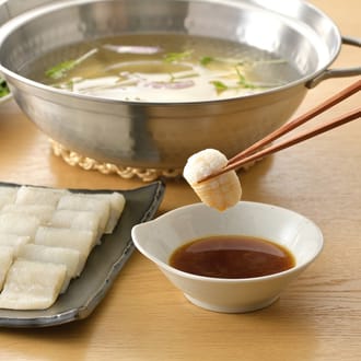 炙り鱧とあさりつみれ鍋