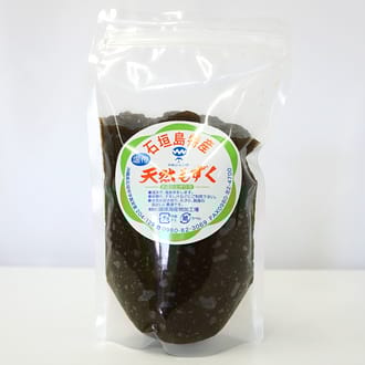 食べ方色々♪  塩漬け 天然石垣島もずく　たっぷり450g×5パック（もずくのタレ1本付) TS-2