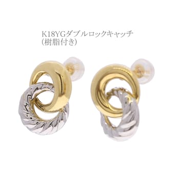 K18/Pt900 コンビデザインピアス