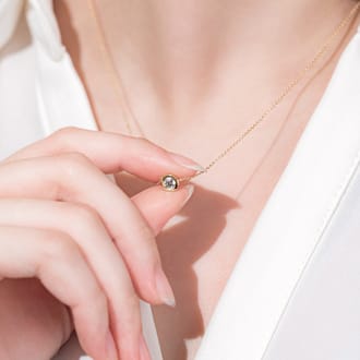 K18 シンプルダイヤモンドネックレス(0.3ct)