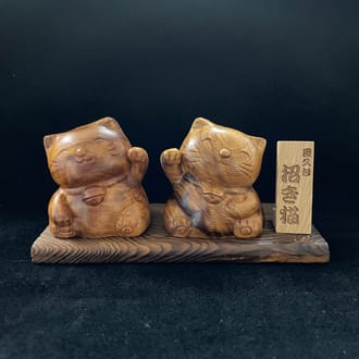 屋久杉　萬福招き猫