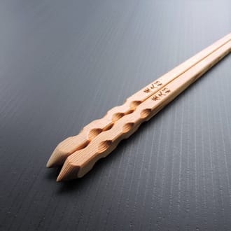 屋久杉　ねじり箸（一膳）２２ｃｍ