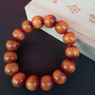 屋久杉　高級特油ブレスレット(15mm珠)
