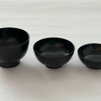 三ツ組椀　黒