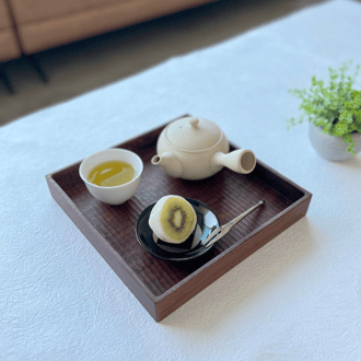ウォルナット深四角盆(正方形)