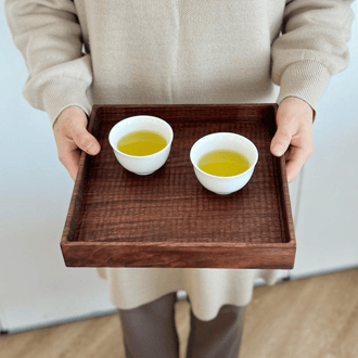 ウォルナット深四角盆(正方形)