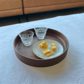 ウォルナット深丸盆Φ245