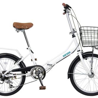 防災対応２０型ノンパンク６段変速オートライト折りたたみ自転車　Mブラック