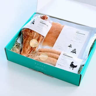 IMARI YAMANDORI スモークチキン210g，チキンソーセージ80g(3本入り)，鶏生ハム50g