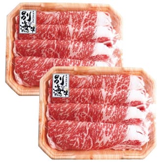 北海道別海町産 【別海牛】 ロースすき焼き・しゃぶしゃぶ 用スライス (250g×2)