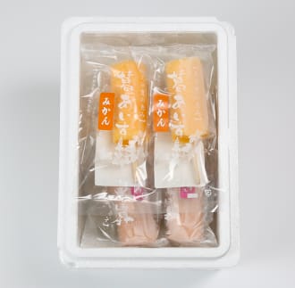 松山堂の葛アイス10本セット（いちご、みかん、抹茶、あずき、季節のフルーツ各2本）