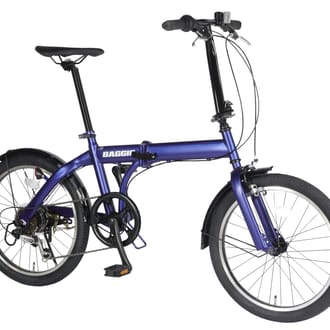 防災対応２０型ノンパンク６段変速折りたたみ自転車２０６Ⅲ　レッド／ブルー