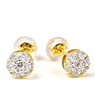 K18 ダイヤ ピアス DIA トータル 0.40CT