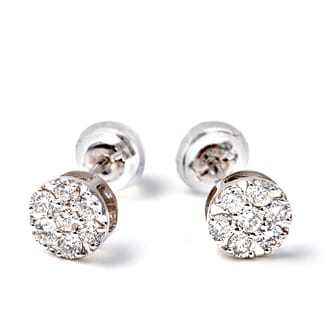 プラチナ900 ダイヤ ピアス DIA トータル 0.4CT