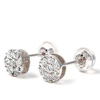 プラチナ900 ダイヤ ピアス DIA トータル 0.4CT