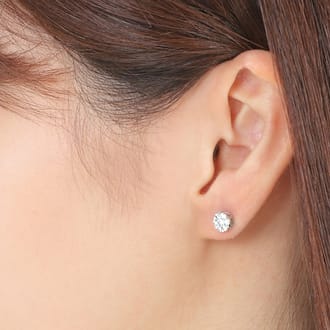プラチナ900 ダイヤ ピアス DIA トータル 0.4CT