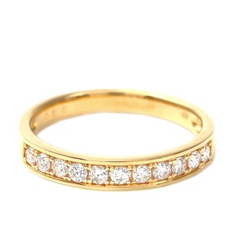 K18 DIA RING 0.3CT 一文字リング