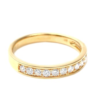 K18 DIA RING 0.3CT 一文字リング