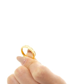 K18 DIA RING 0.3CT 一文字リング