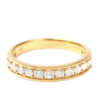 K18 ダイヤ 0.5CＴ 一文字リング