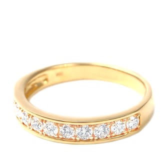 K18 ダイヤ 0.5CＴ 一文字リング