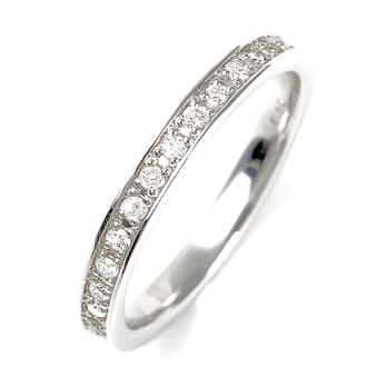 プラチナ ダイヤ フルエタニティ リング 0.30CT
