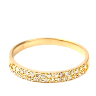 Ｋ18 ダイヤモンド パヴェ リング 0.2CT