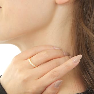 Ｋ18 ダイヤモンド パヴェ リング 0.2CT