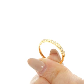 Ｋ18 ダイヤモンド パヴェ リング 0.2CT