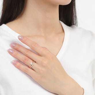 K18PG ダイヤ 0.5CT リング